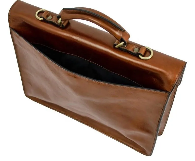 Past Master Blue Lodge Briefcase - Brown Leather