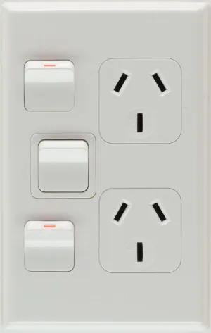 PDL 692X Double Vertical Power Point   Switch