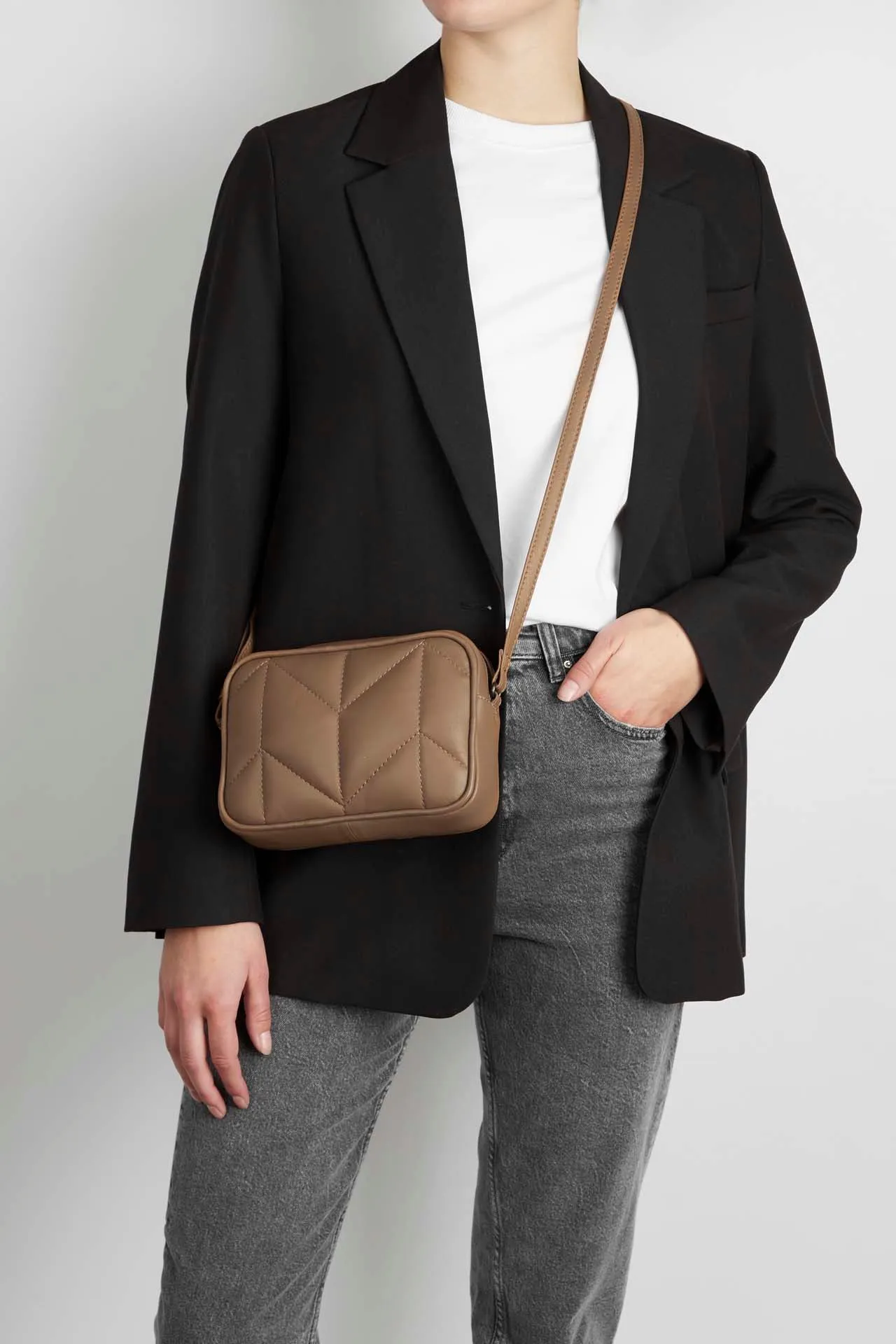 PernillaMBG Crossbody Bag, Chevron Puffer