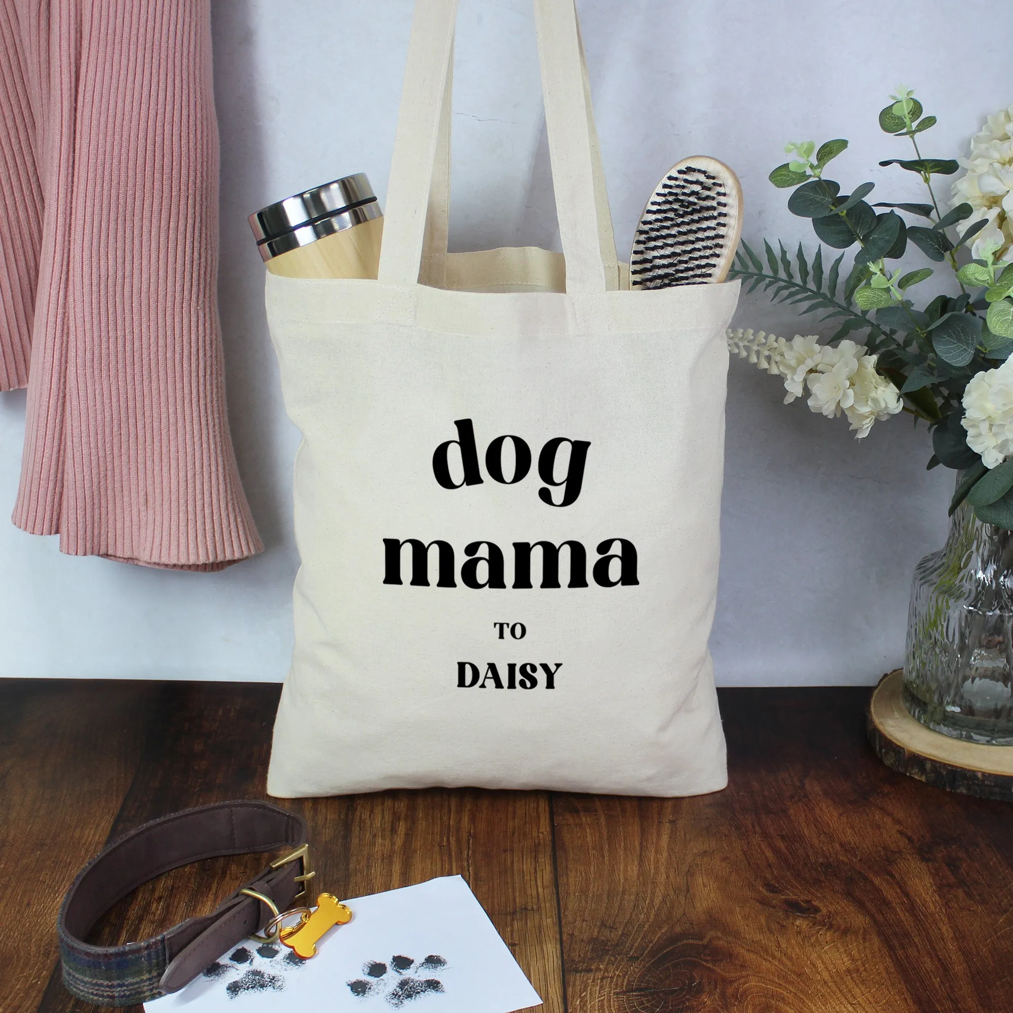 Personalised Dog Mama Tote Bag