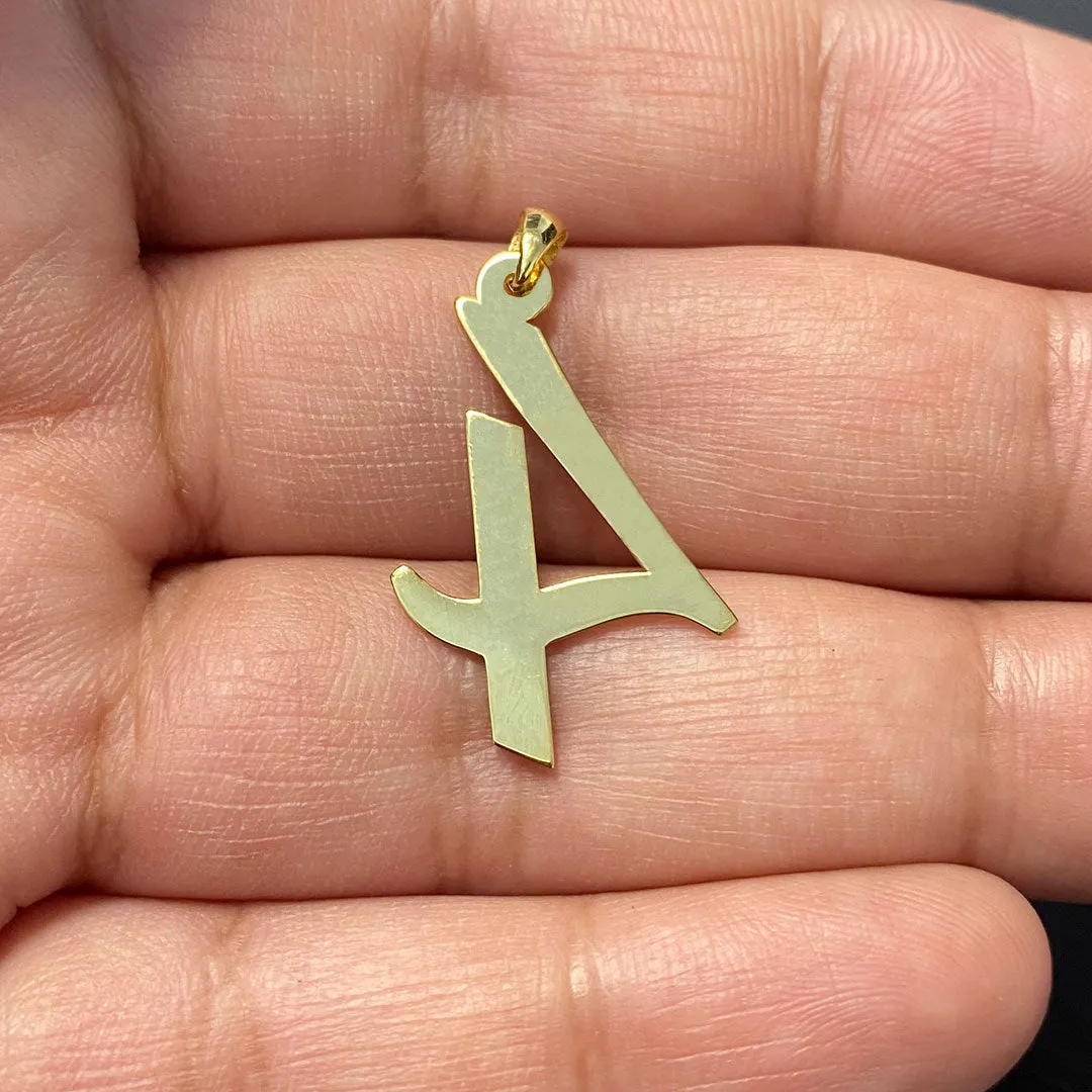 Personalized Cursive Number Pendant