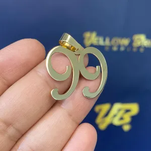 Personalized Cursive Number Pendant