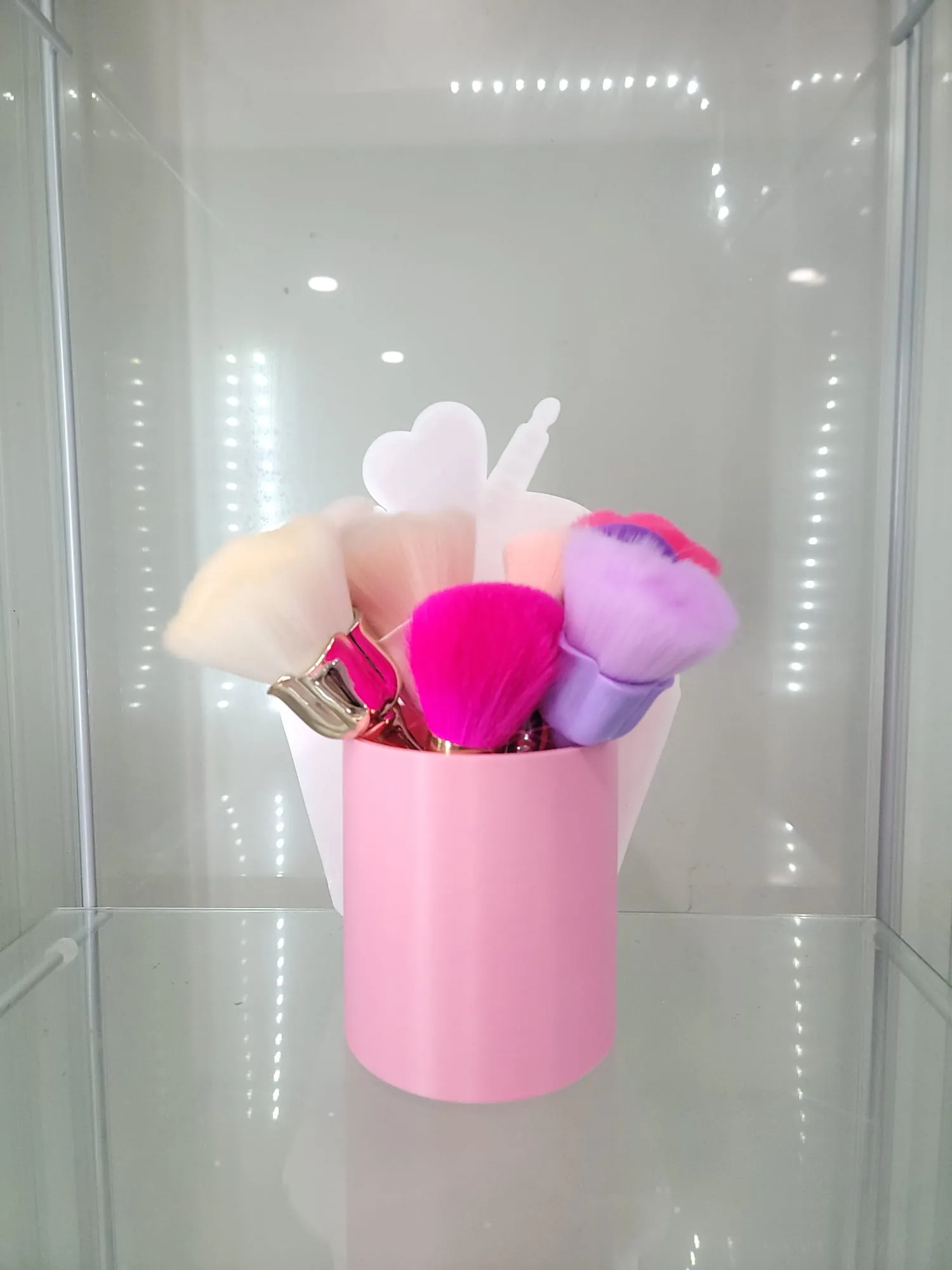Pink Cupcake Vanity & Home Decor Makeup Organizer Brush Holder