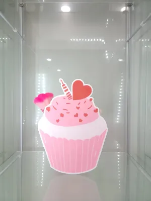 Pink Cupcake Vanity & Home Decor Makeup Organizer Brush Holder
