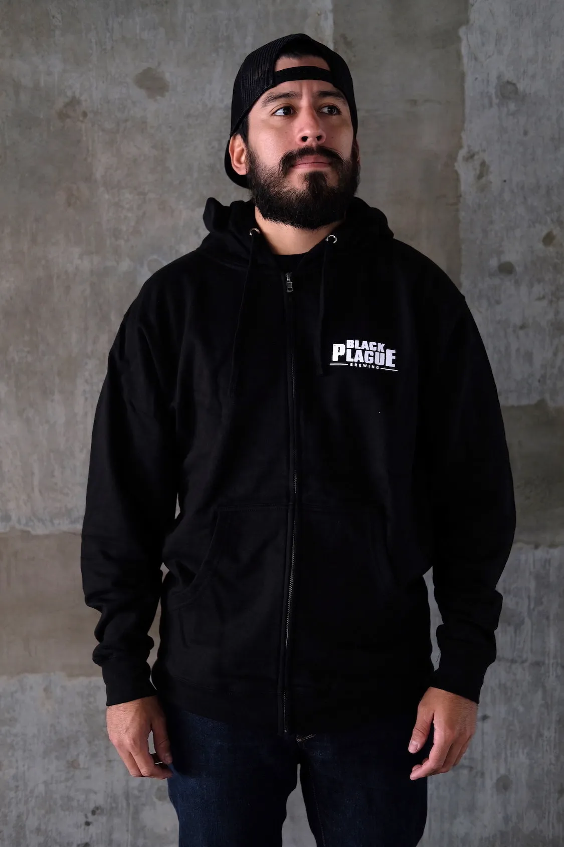Plague Doctor Zip Fleece - Black
