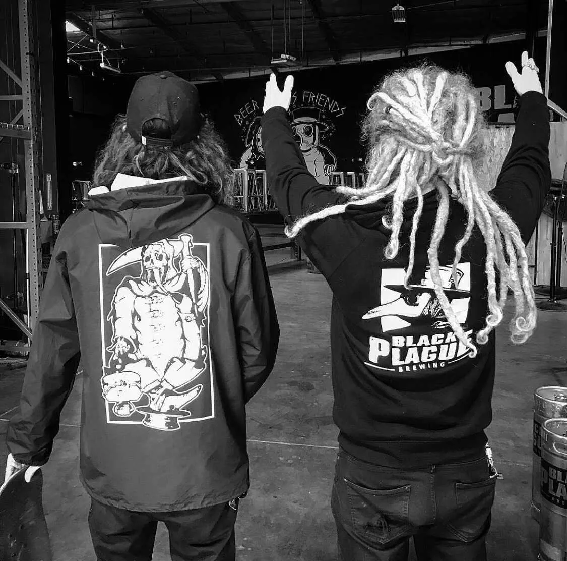 Plague Doctor Zip Fleece - Black