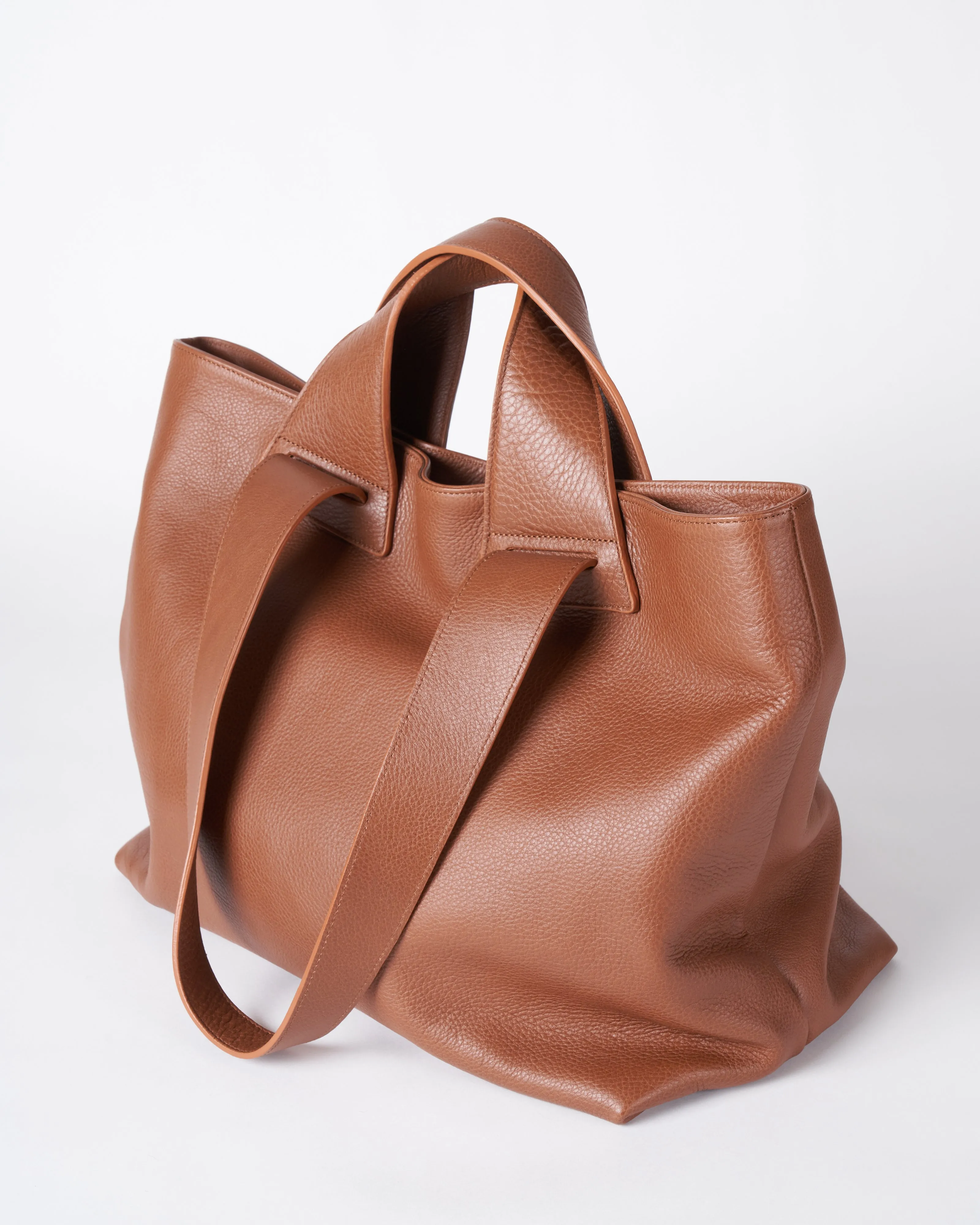 plen tote bag - terracotta leather