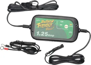 Plus 12V Battery Charger and Maintainer: Selectable 6V, 1.25 Amp, 12V Battery Charger and Maintainer for Powersports - Switchable 6 and 12V Battery Float Charger