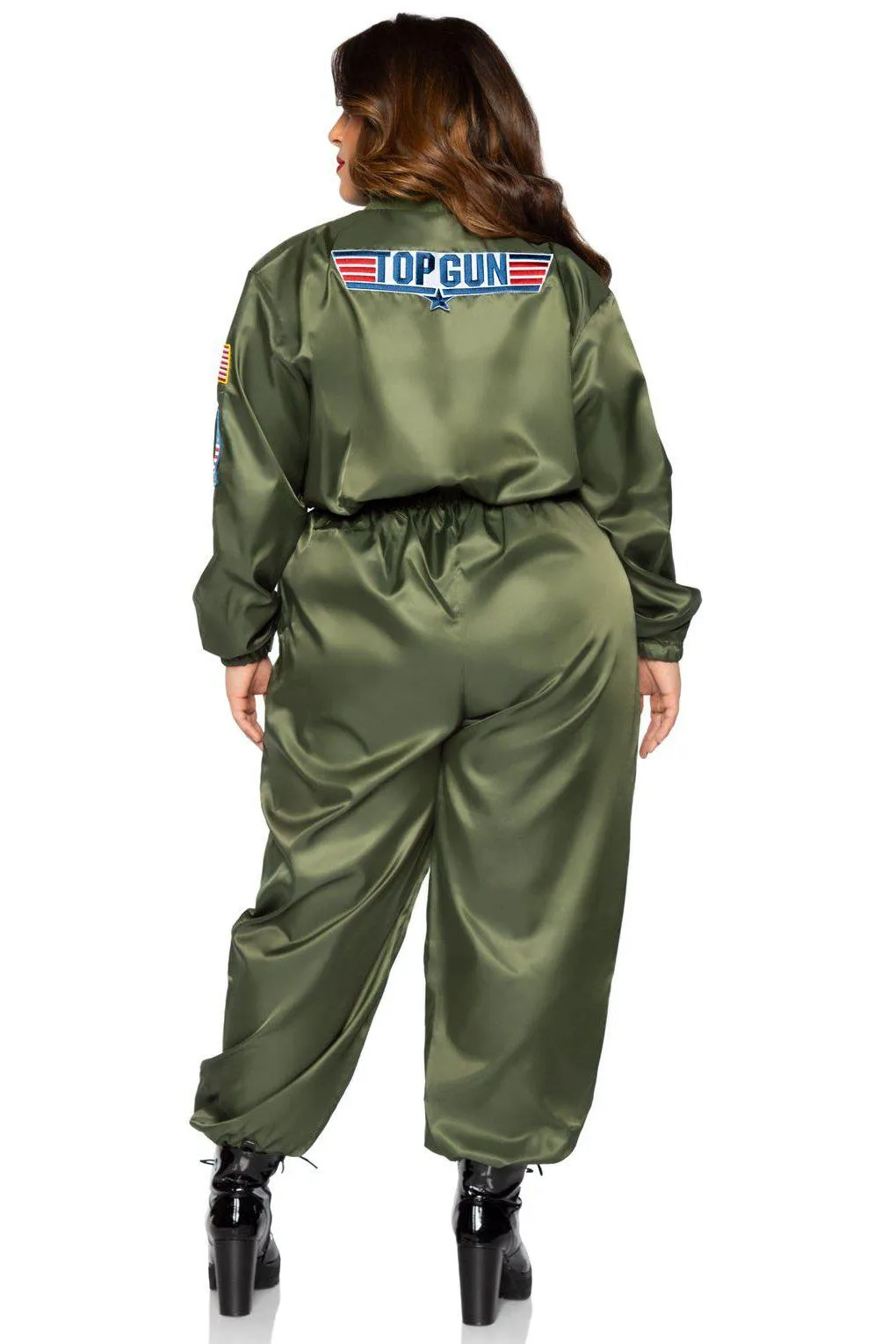 Plus Size Top Gun Costume Flight Suit