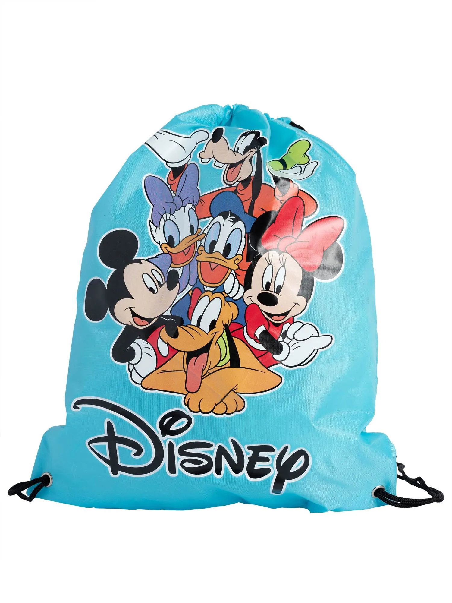 Pluto Disney Dog 9" Plush Toy w/ 15" Mickey & Friends Drawstring Tote Bag Set
