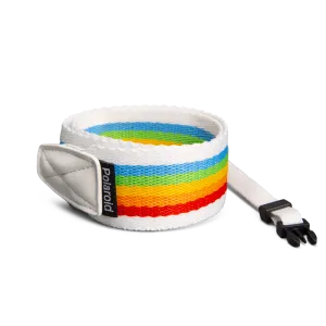 Polaroid flat camera strap – Rainbow White
