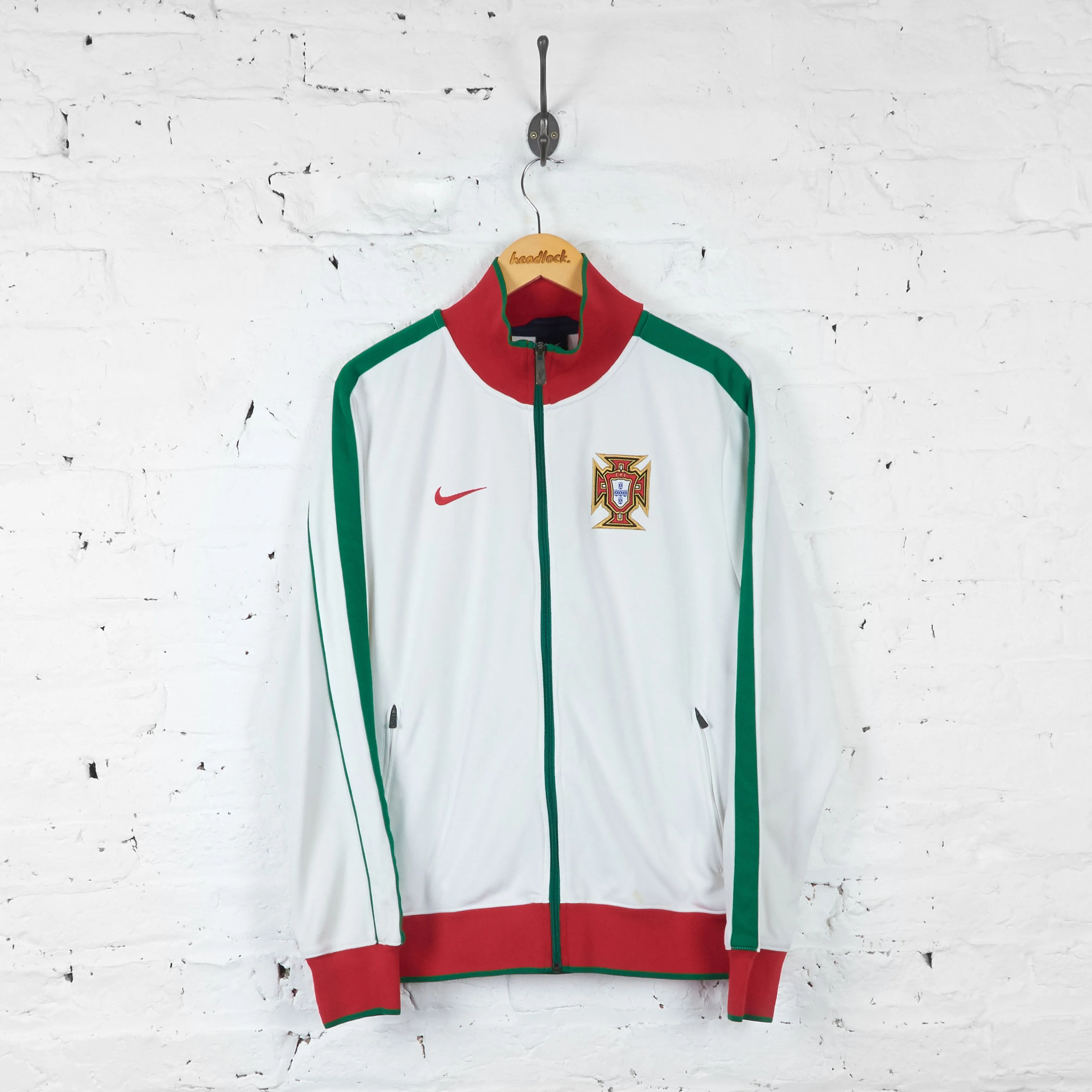 Portugal Football Nike Tracksuit Top Jacket - White - L