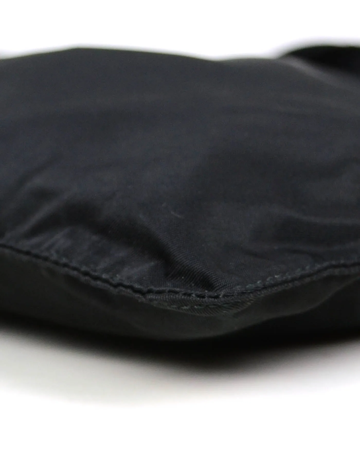 Prada Black Tessuto Nylon Flat Mini Crossbody Bag