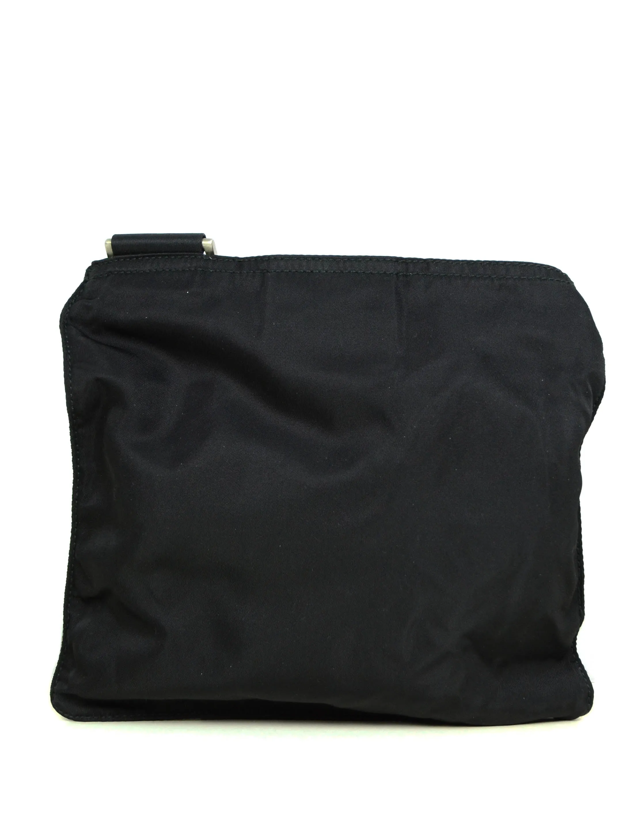 Prada Black Tessuto Nylon Flat Mini Crossbody Bag