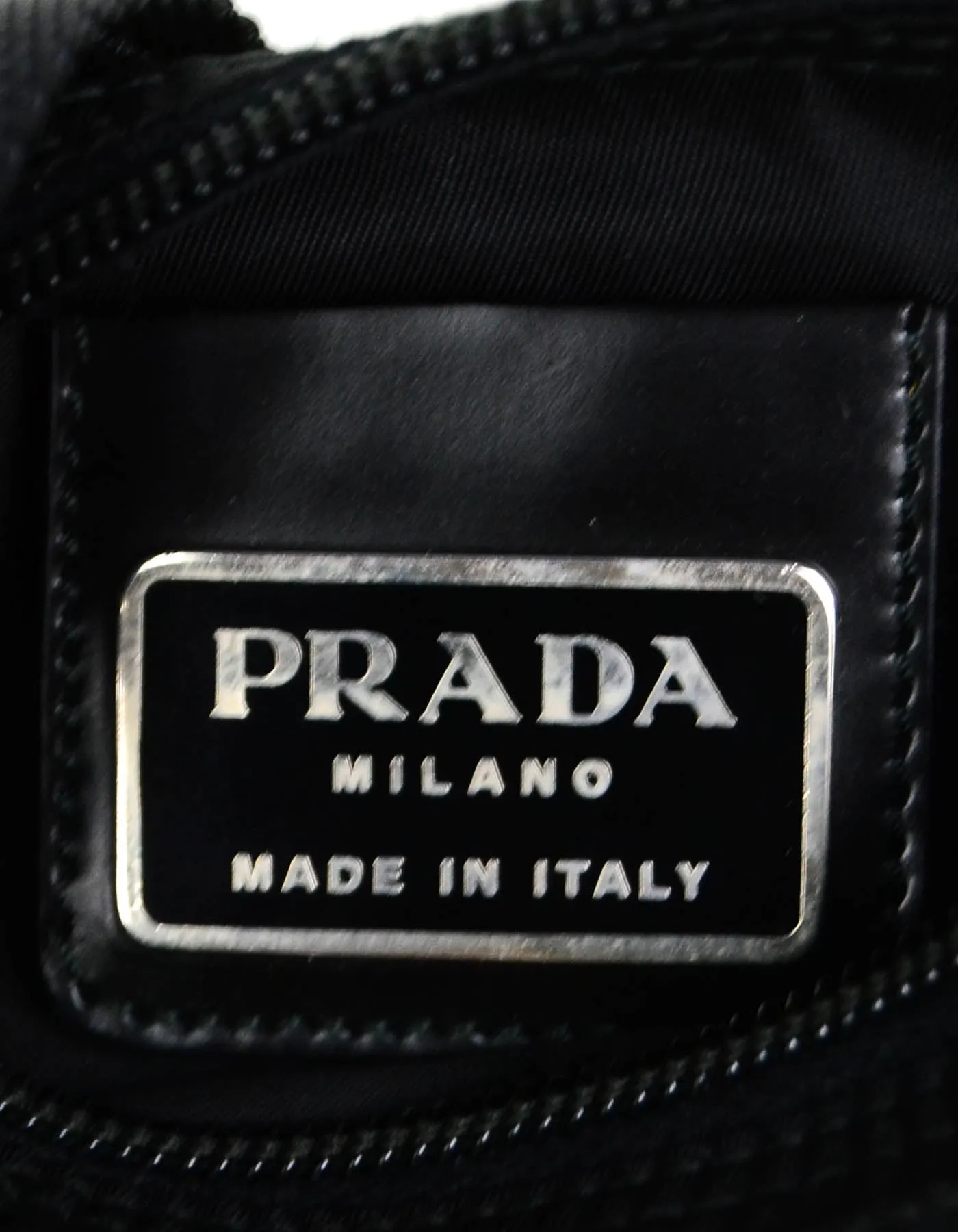 Prada Black Tessuto Nylon Flat Mini Crossbody Bag