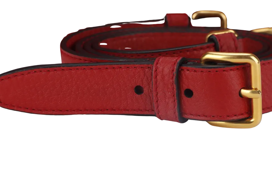PRADA RED VITELO DAINO TOTE BAG WITH STRAP NO DUST COVER