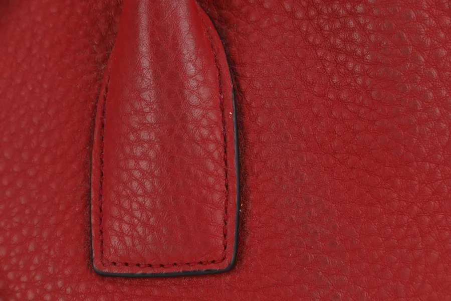 PRADA RED VITELO DAINO TOTE BAG WITH STRAP NO DUST COVER