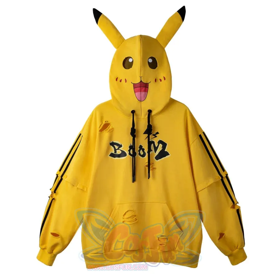 【PRE-SALE】COSFUN Original Cute Electric Critter Yellow Grunge Cosplay Full Zip Hoodie A00006