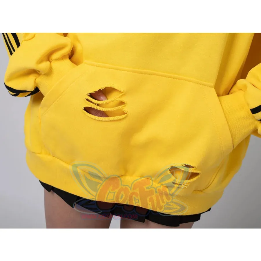 【PRE-SALE】COSFUN Original Cute Electric Critter Yellow Grunge Cosplay Full Zip Hoodie A00006