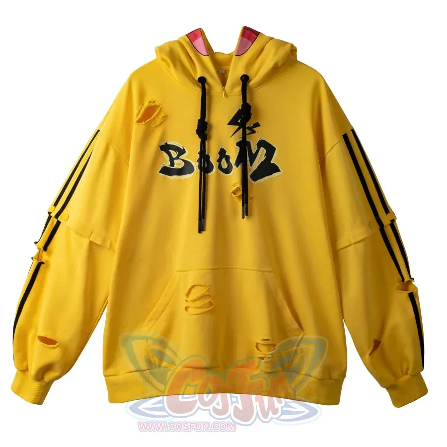 【PRE-SALE】COSFUN Original Cute Electric Critter Yellow Grunge Cosplay Full Zip Hoodie A00006