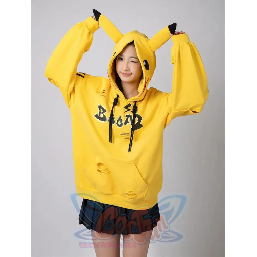 【PRE-SALE】COSFUN Original Cute Electric Critter Yellow Grunge Cosplay Full Zip Hoodie A00006
