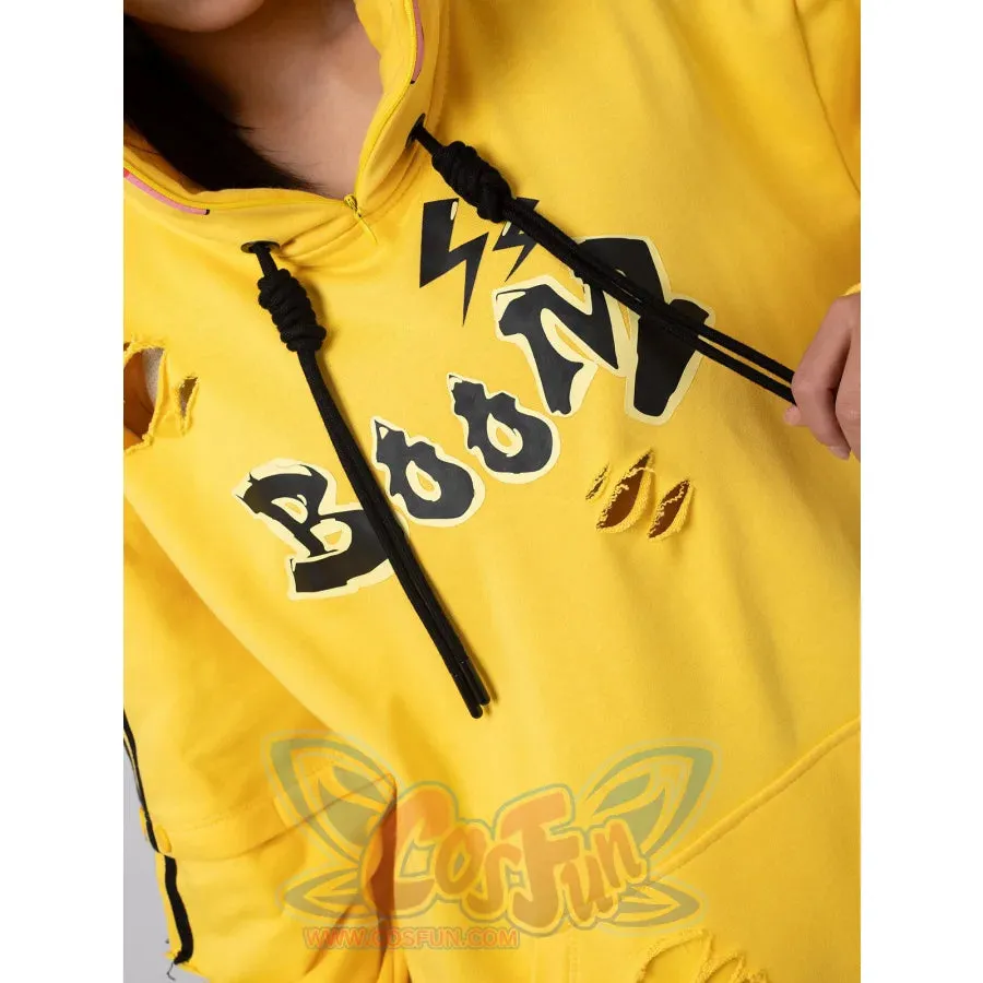 【PRE-SALE】COSFUN Original Cute Electric Critter Yellow Grunge Cosplay Full Zip Hoodie A00006