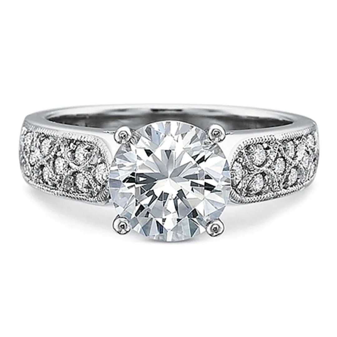 Precision Set Lattice Diamond Engagement Ring