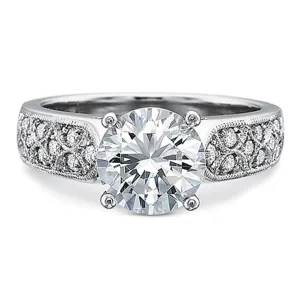 Precision Set Lattice Diamond Engagement Ring