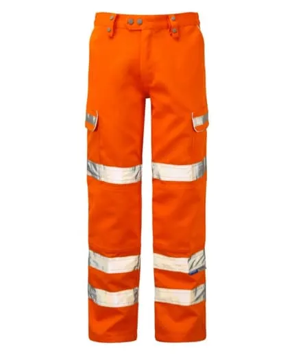 PULSAR Rail Spec Orange Combat Hi Vis Work Trousers Class 2-PR336