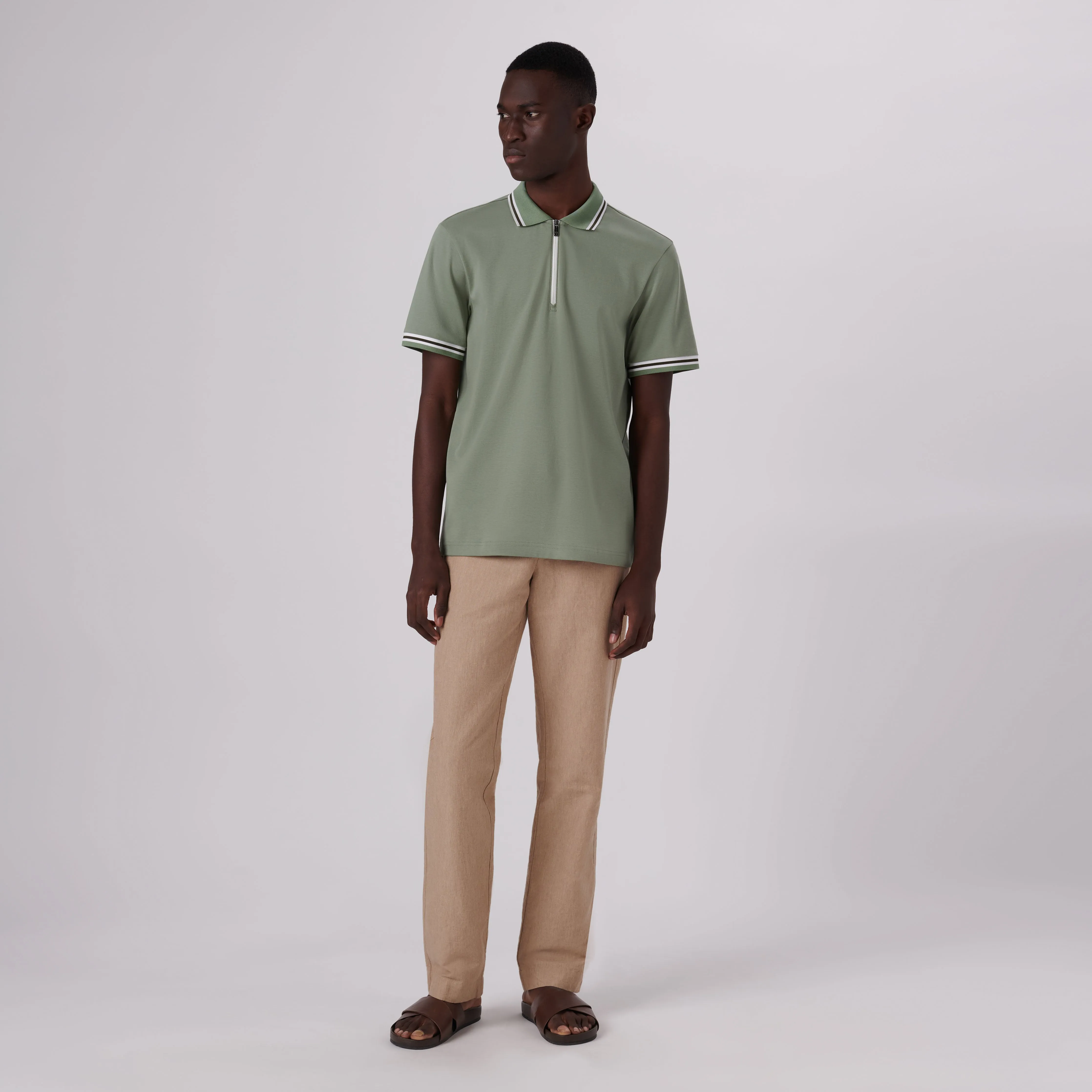 Quarter Zip Polo Shirt