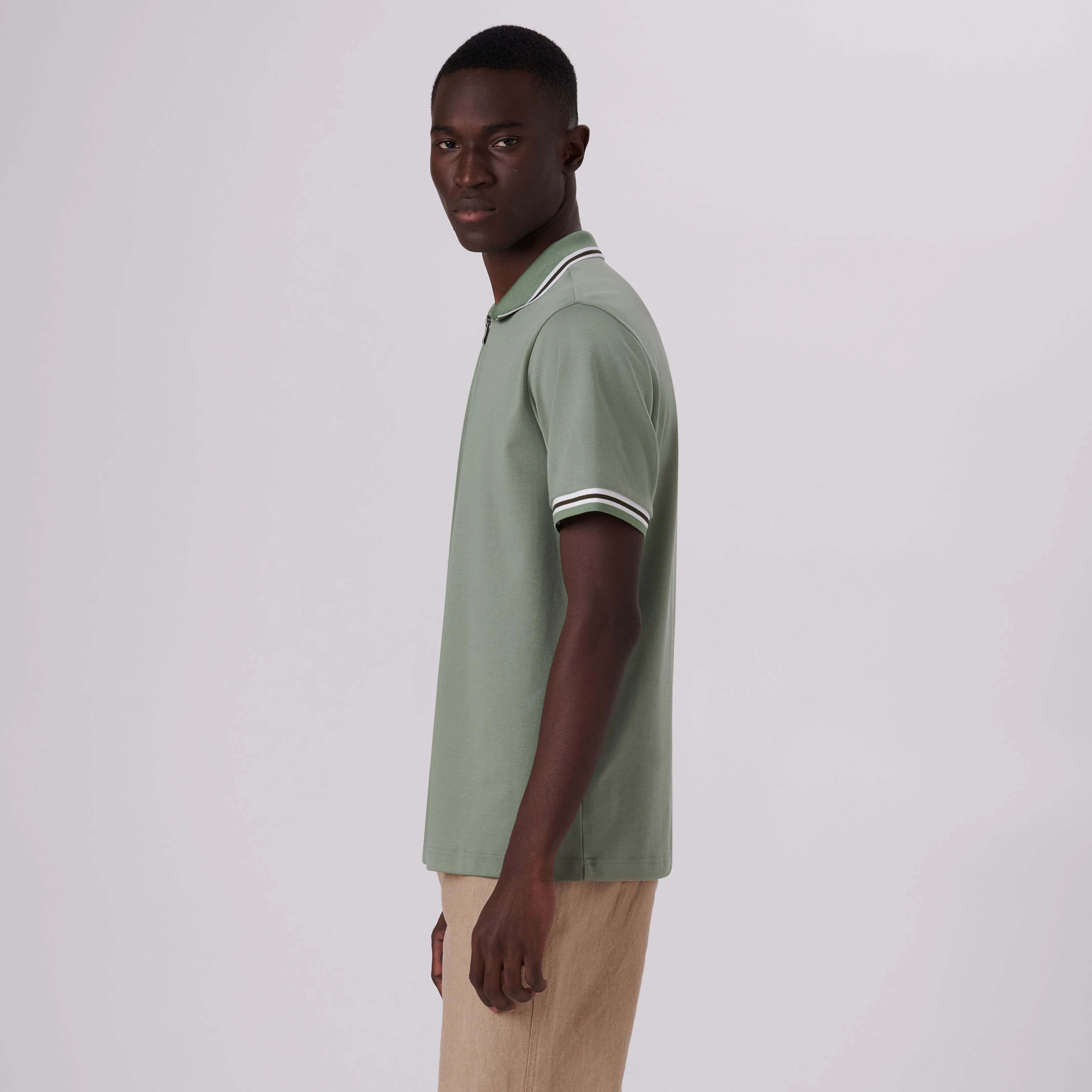 Quarter Zip Polo Shirt