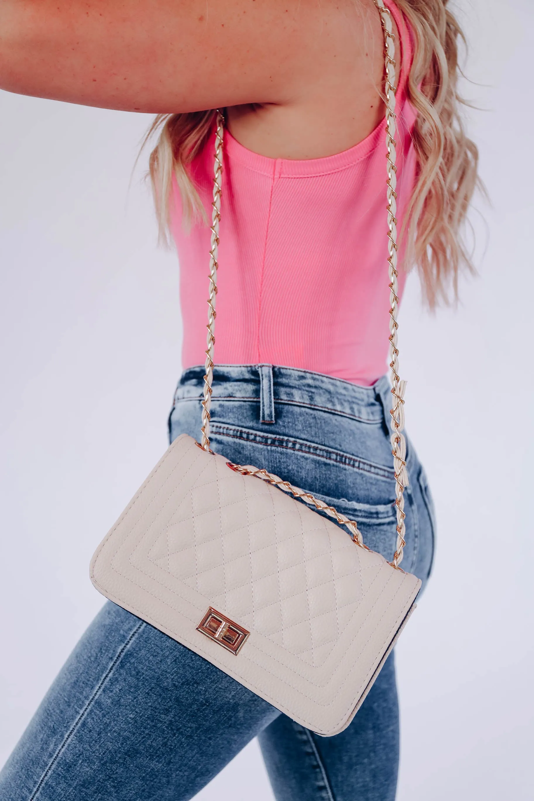 Quest Quilted Crossbody - Beige