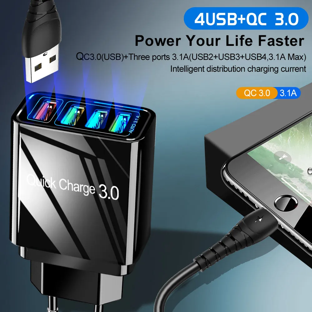 Quick Charge 4-Port USB Fast Charger