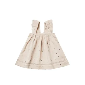 Quincy Mae Woven Ruffle Dress - Natural