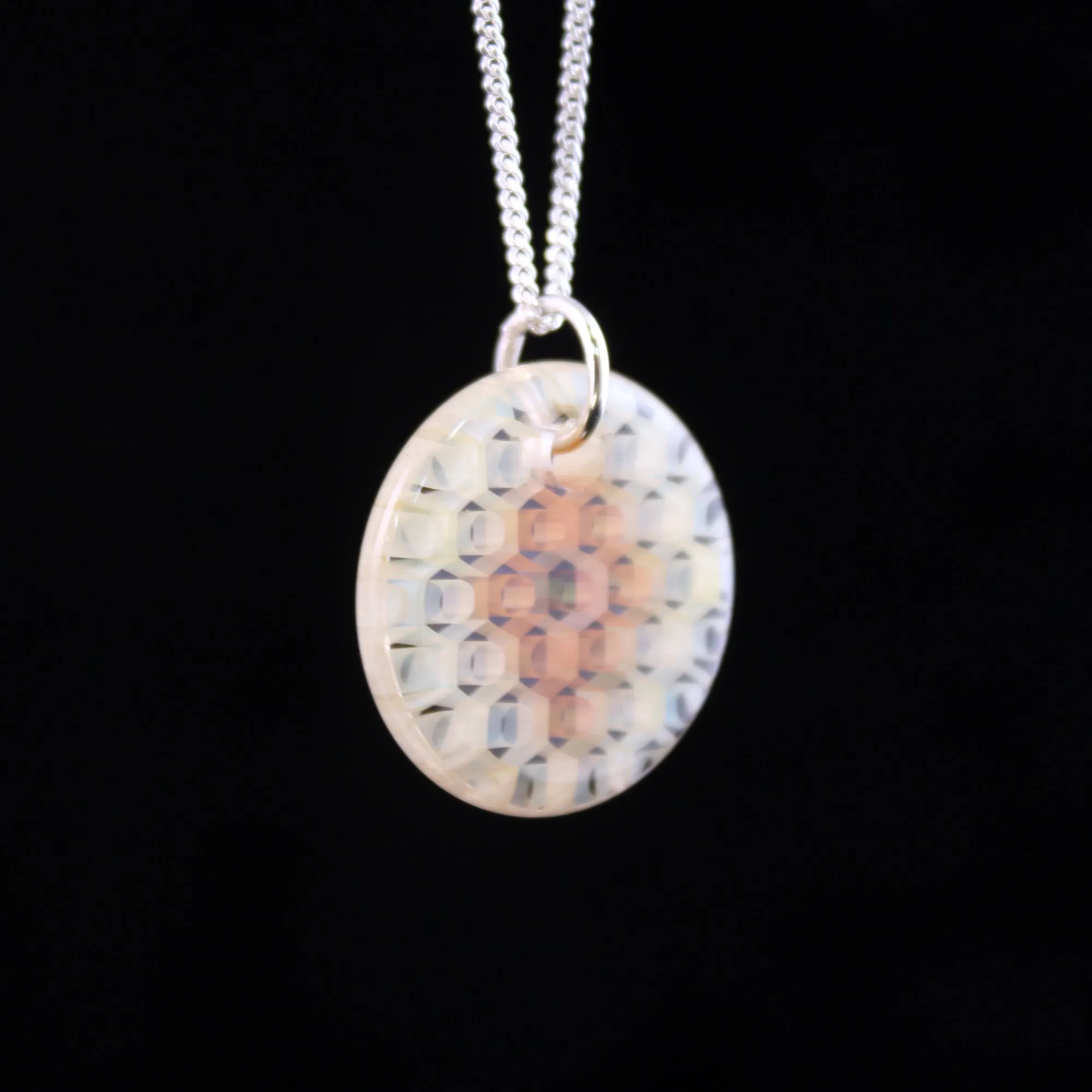 "Fortuna" Circular Honeyglass Necklace