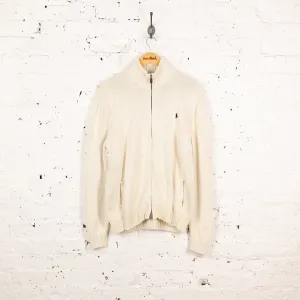 Ralph Lauren Knit Zip Up Jacket - Cream - L