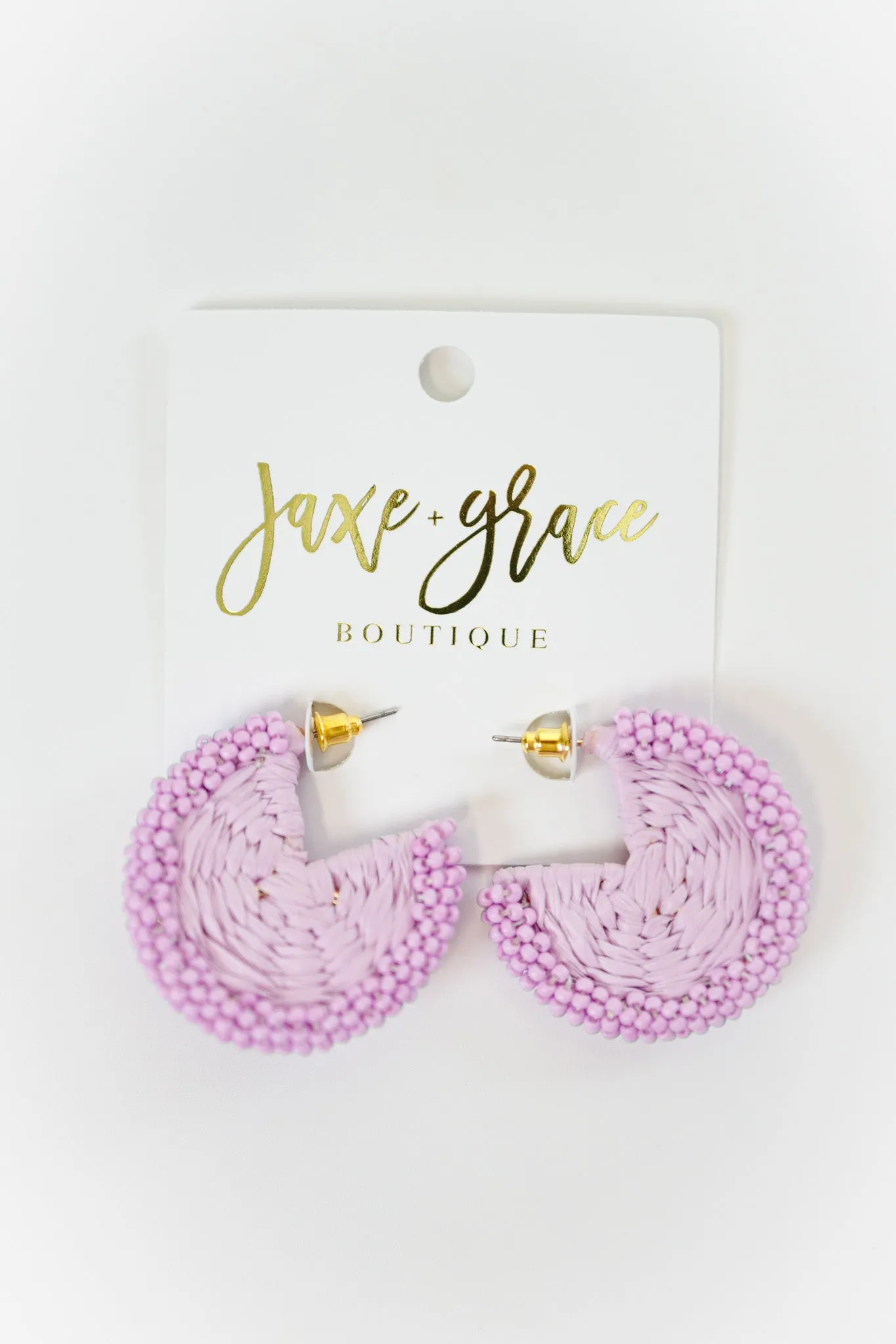 Rattan & Bead Round Hoops, VARIOUS