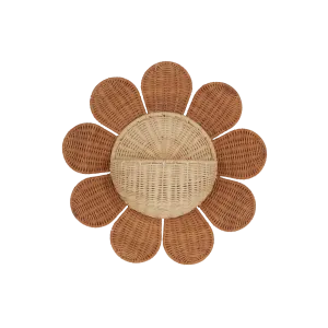 Rattan Daisy Wall Basket