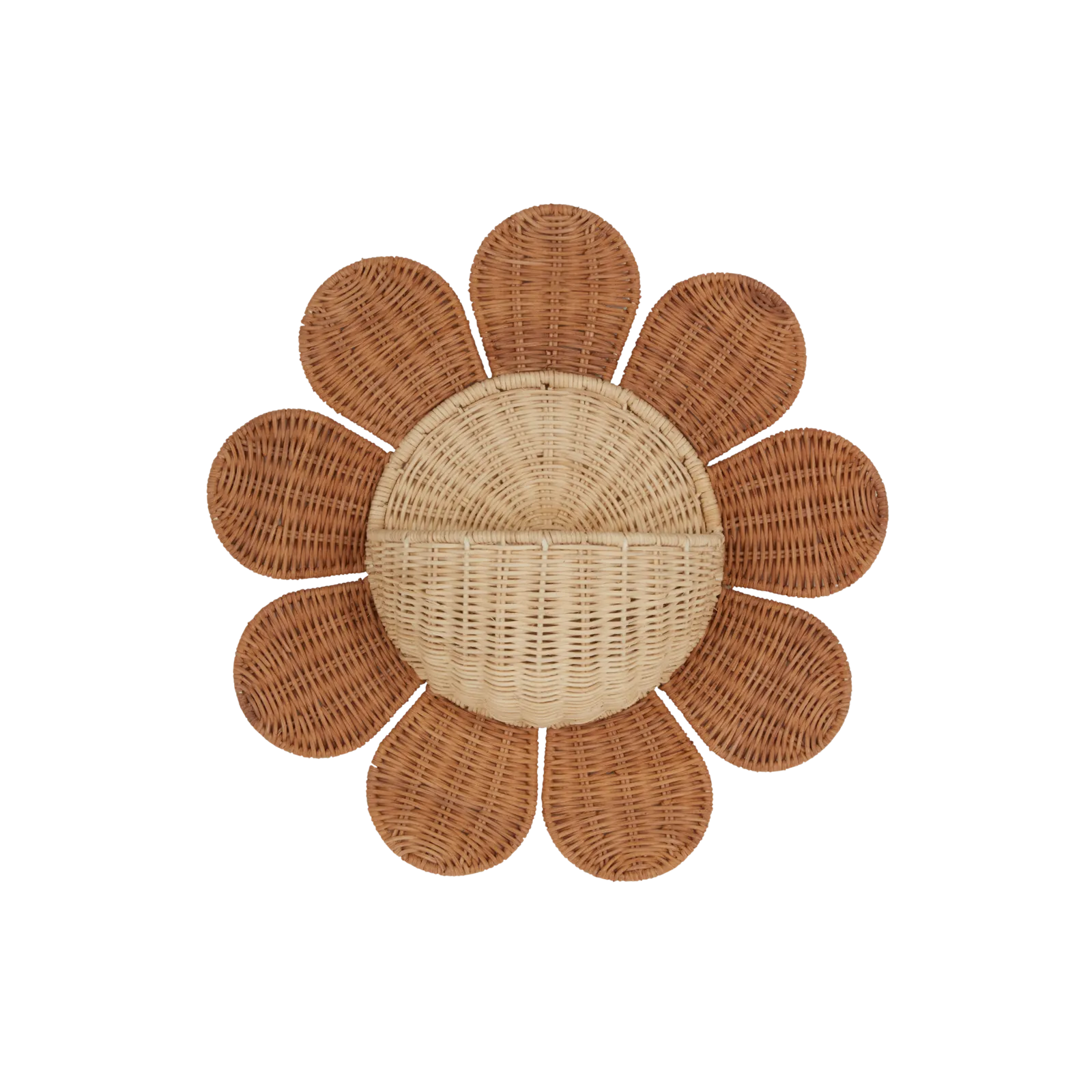 Rattan Daisy Wall Basket