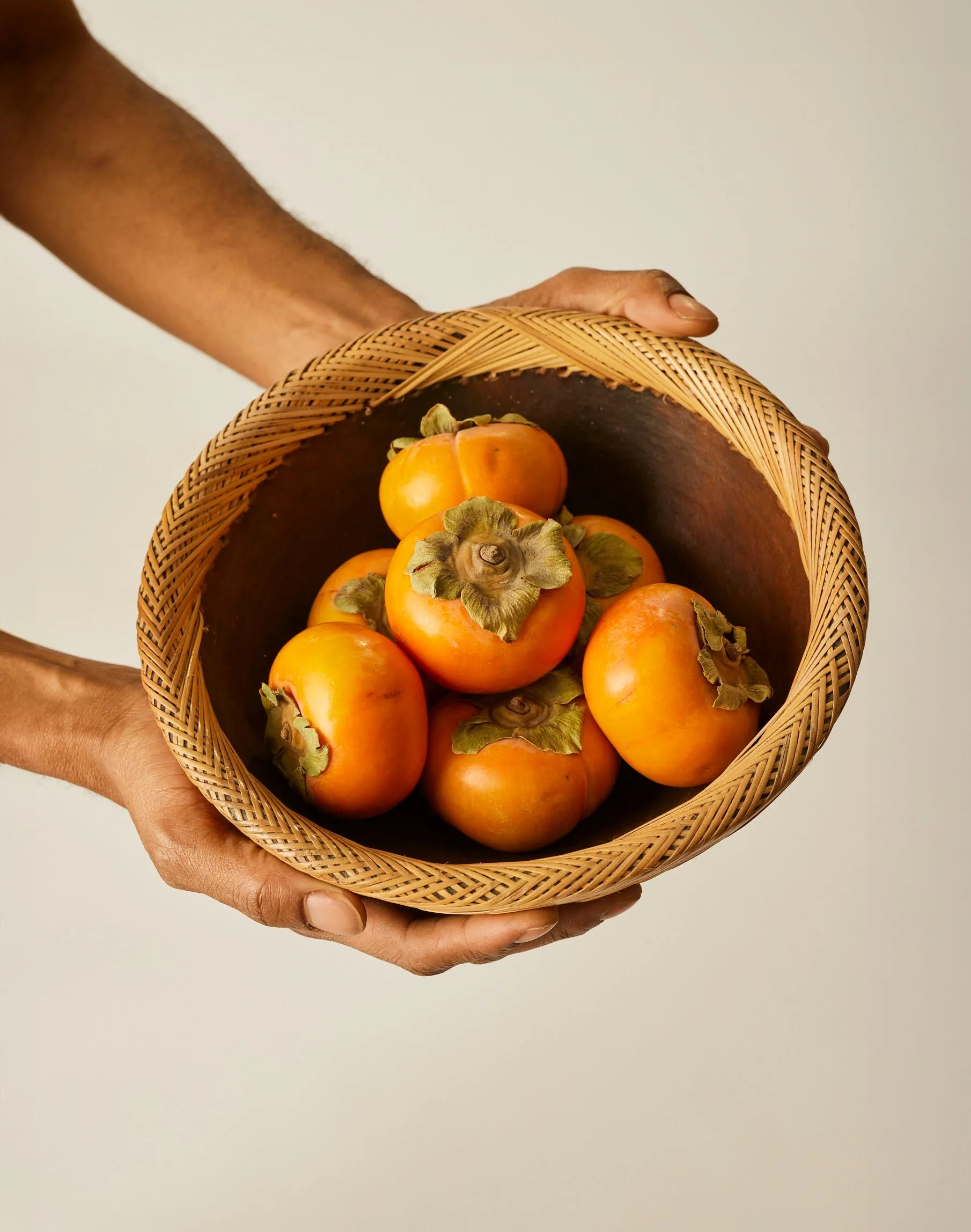 RATTAN EDGED CERAMIC BOWL