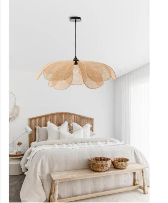 Rattan Petal Chandelier