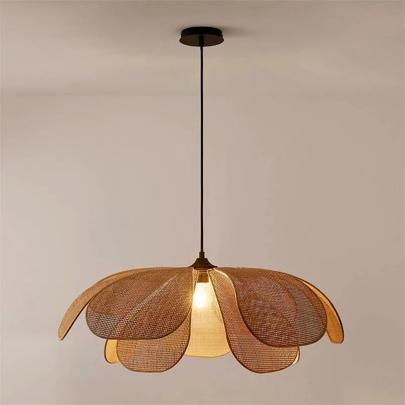Rattan Petal Chandelier
