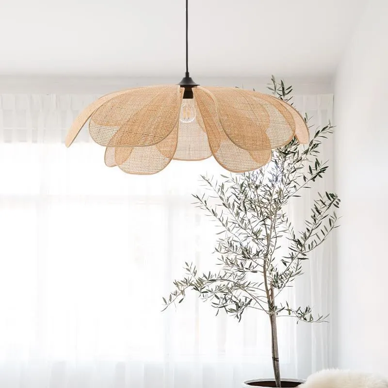 Rattan Petal Chandelier