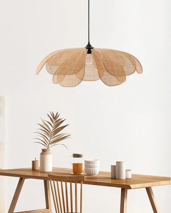 Rattan Petal Chandelier