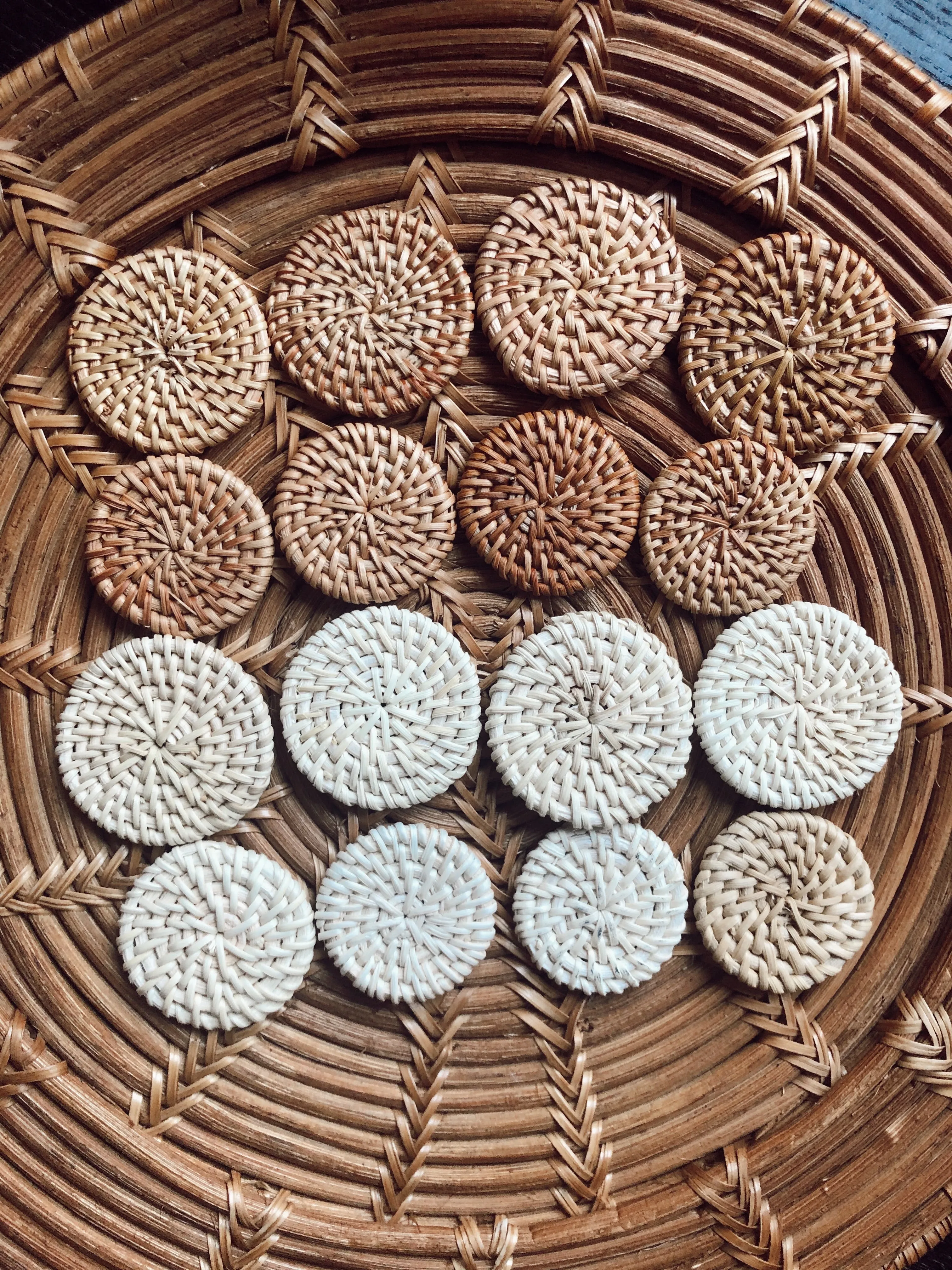 Rattan Phone Pop socket- phone grip