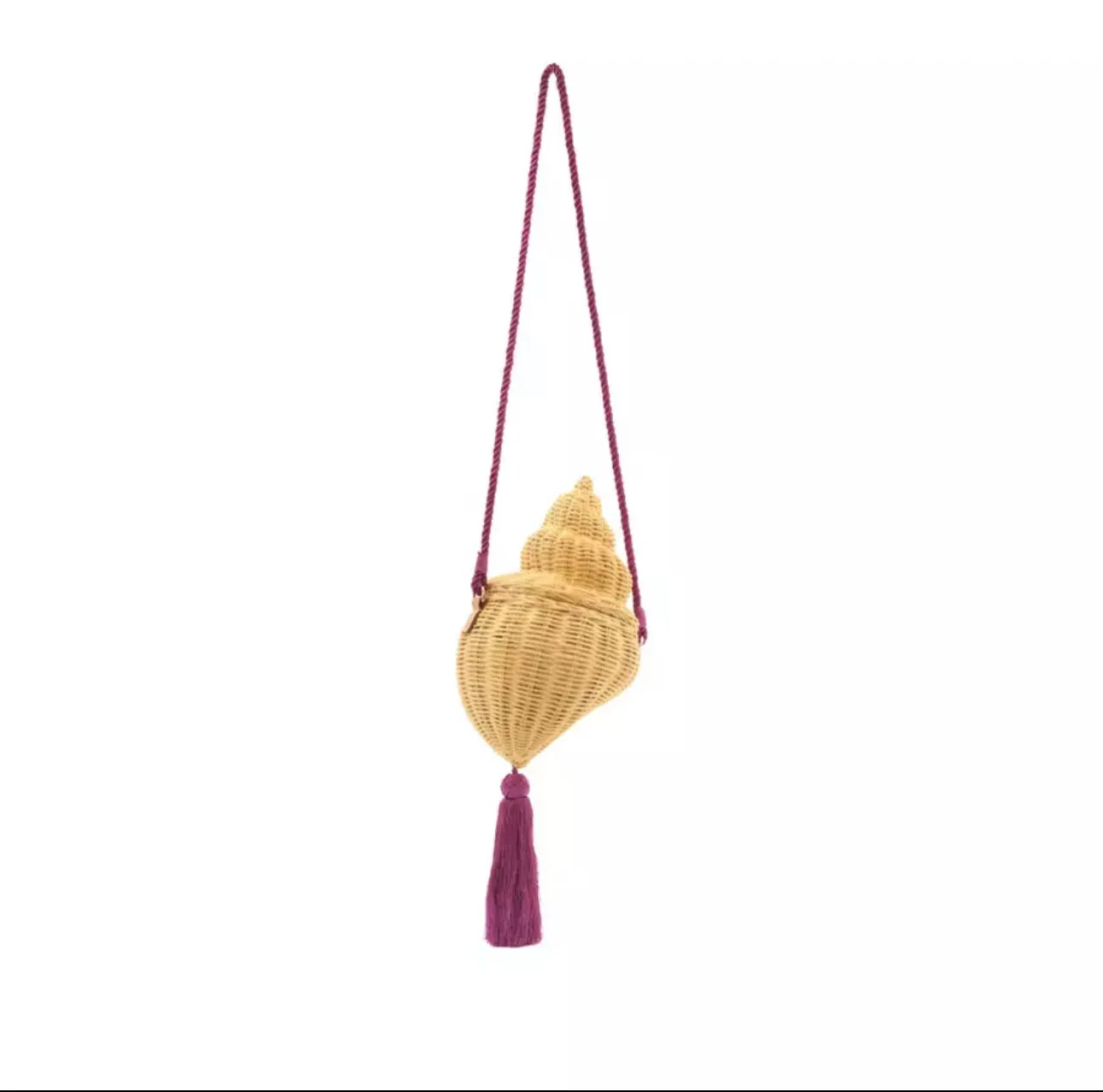 Rattan Purse with Silk Tassel 530-01 | Erika Williner Designs