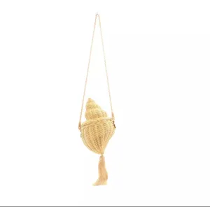 Rattan Purse with Silk Tassel 530-01 | Erika Williner Designs