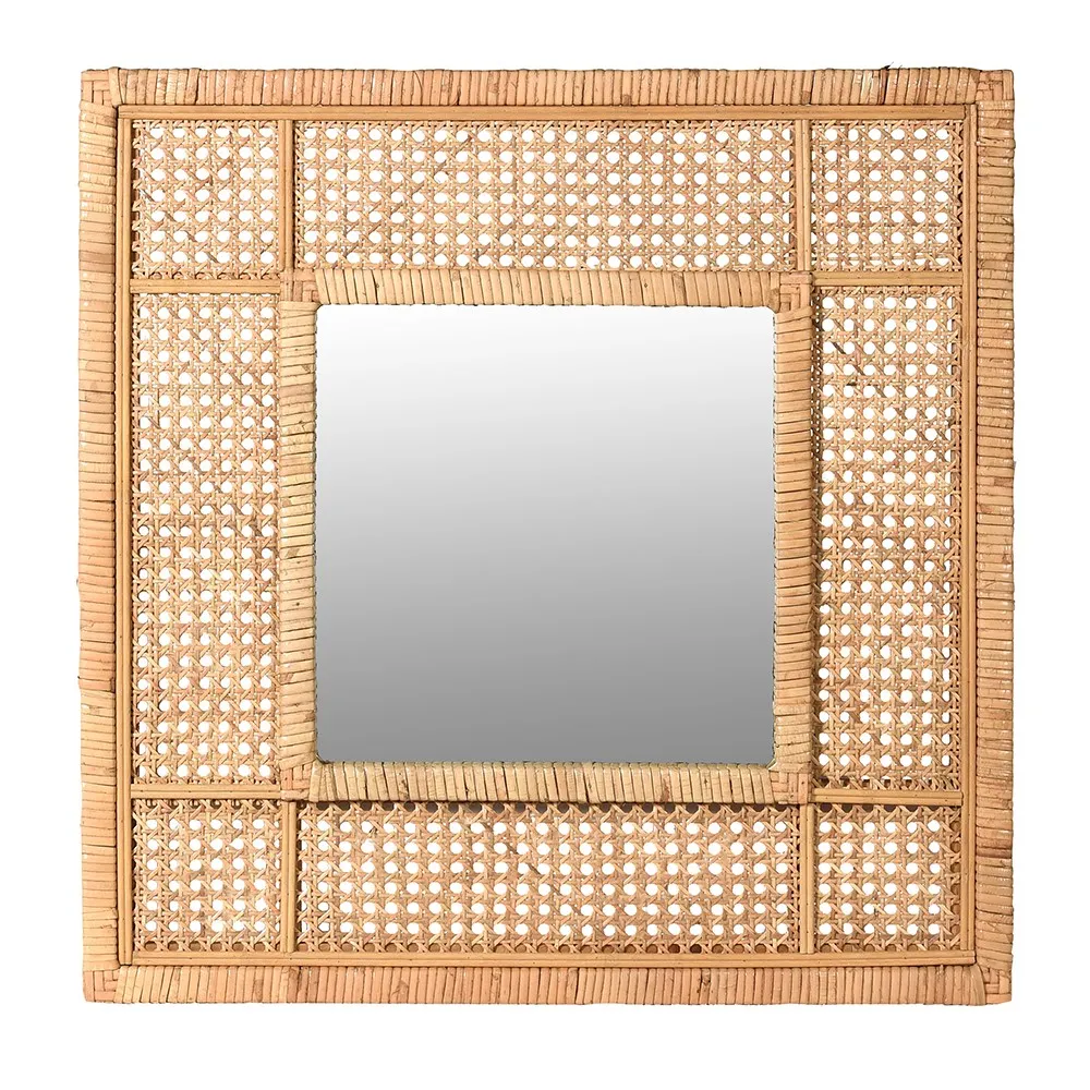 Rattan Window Mirror | Square