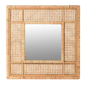 Rattan Window Mirror | Square