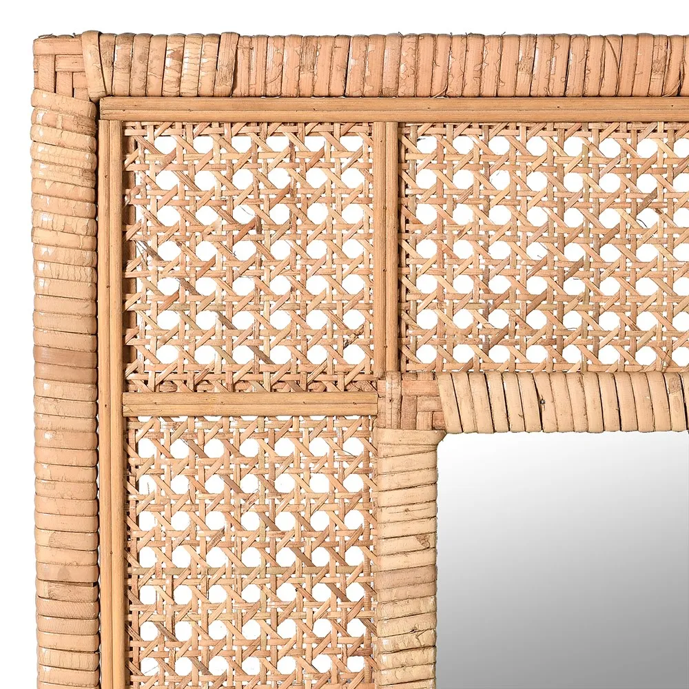 Rattan Window Mirror | Square